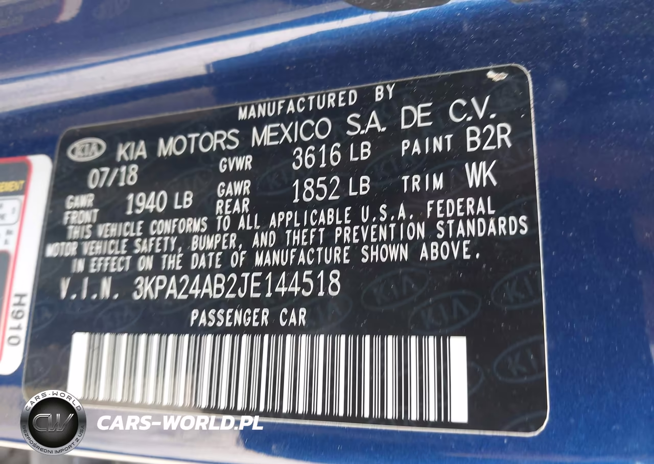 2018 Kia Rio S VIN:3KPA24AB2JE144518 - 9