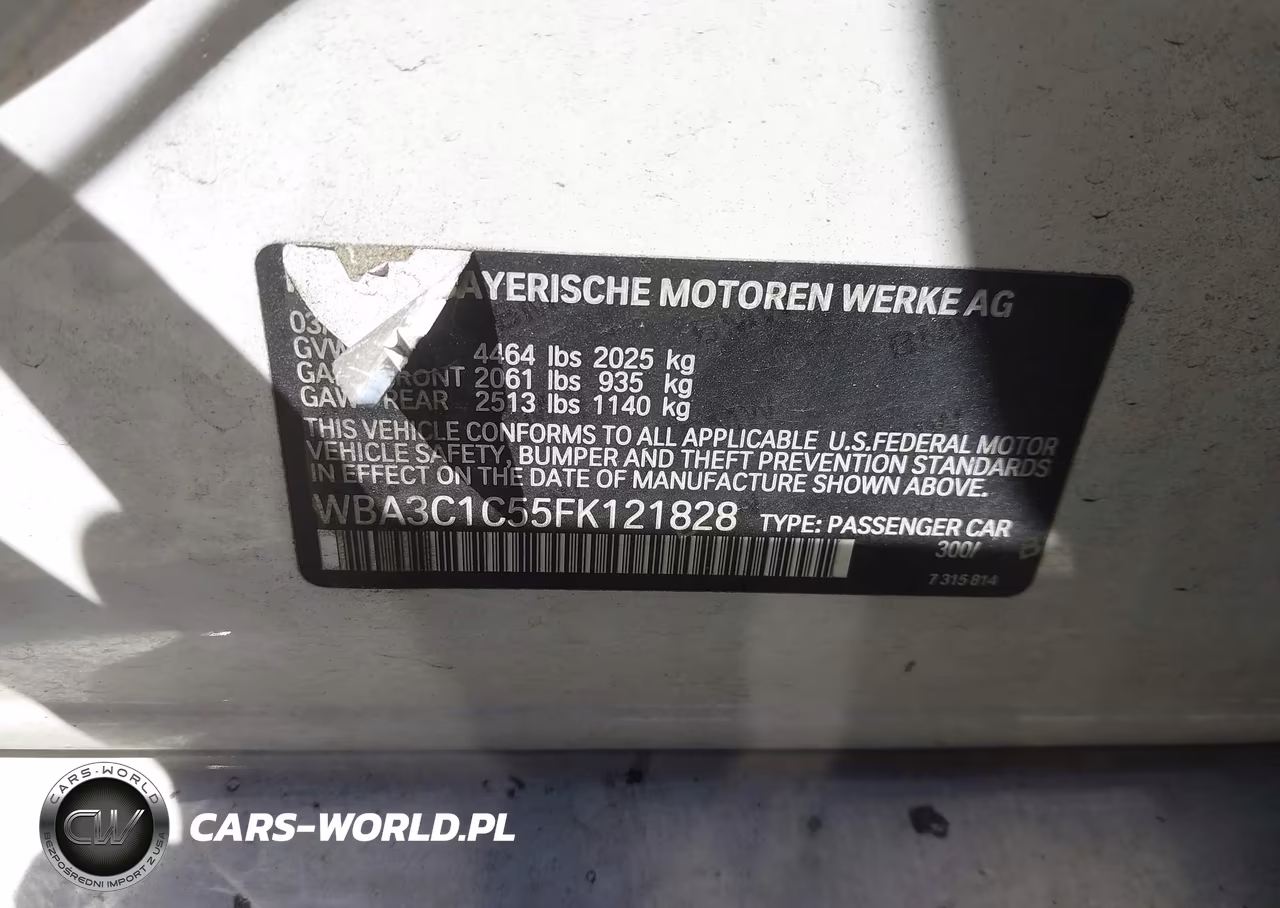 2015 BMW 328I VIN:WBA3C1C55FK121828 - 9