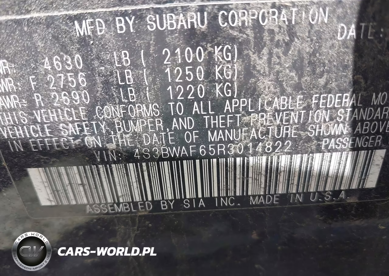 2024 Subaru Legacy Premium VIN:4S3BWAF65R3014822 - 9