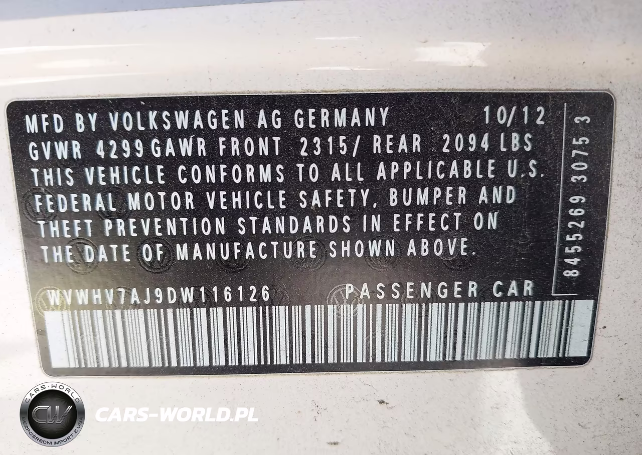 2013 Volkswagen Gti 4-Door VIN:WVWHV7AJ9DW116126 - 9