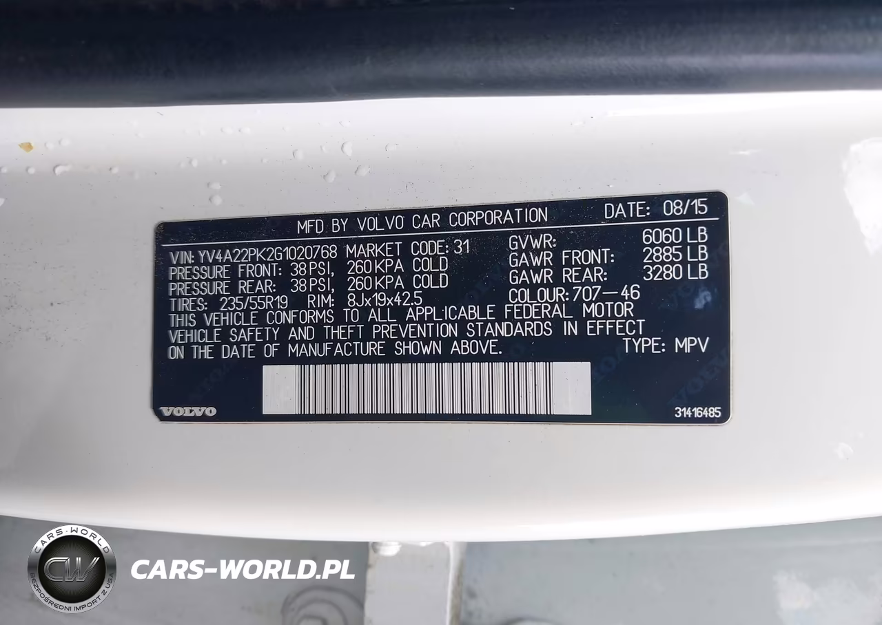 2016 Volvo Xc90 T6 Momentum VIN:YV4A22PK2G1020768 - 9