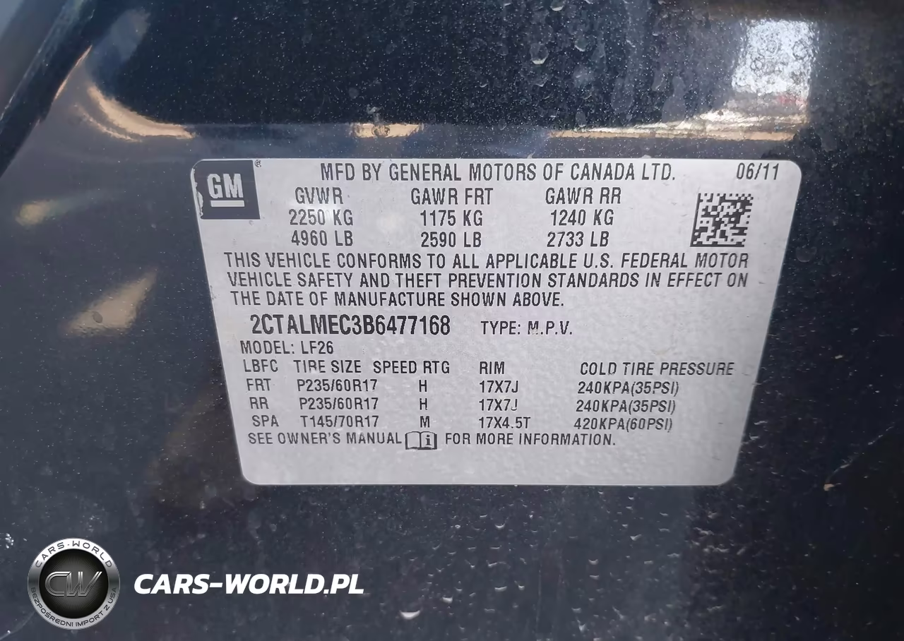 2011 GMC Terrain Sle VIN:2CTALMEC3B6477168 - 9