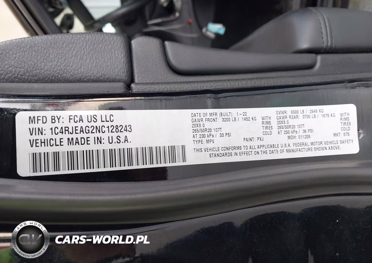 2022 Jeep Grand Cherokee Wk Laredo X 4X2 VIN:1C4RJEAG2NC128243 - 9