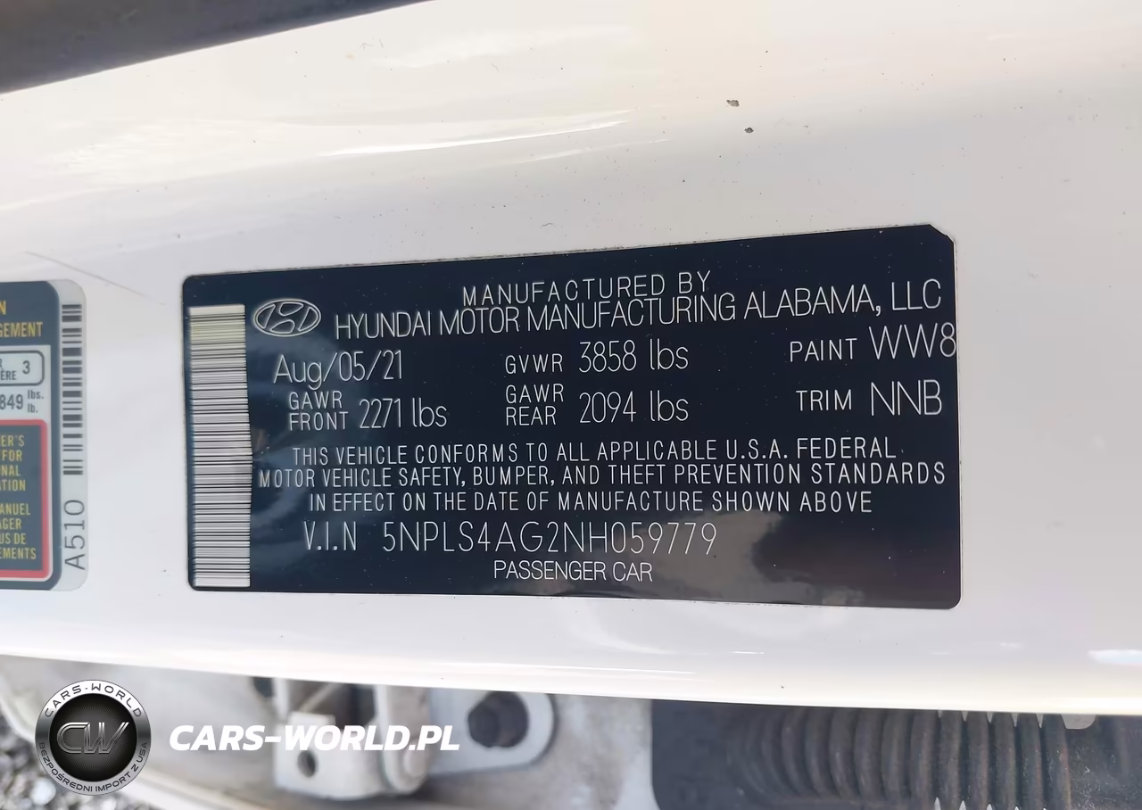 2022 Hyundai Elantra Sel VIN:5NPLS4AG2NH059779 - 9