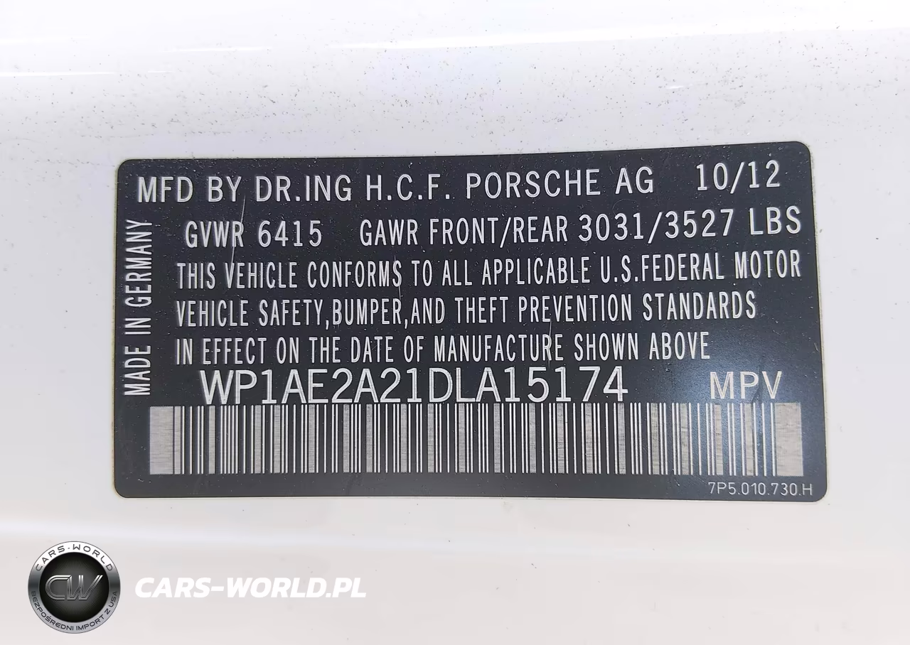 2013 Porsche Cayenne Hybrid S VIN:WP1AE2A21DLA15174 - 9