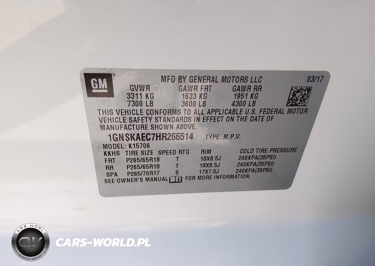 2017 Chevrolet Tahoe Ls VIN:1GNSKAEC7HR266514 - 9