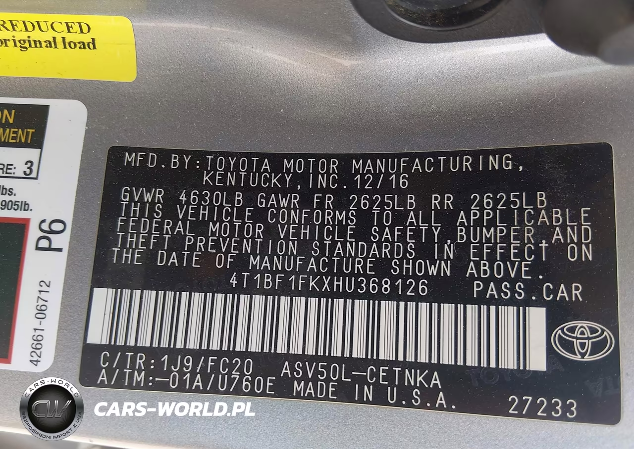 2017 Toyota Camry Le VIN:4T1BF1FKXHU368126 - 9
