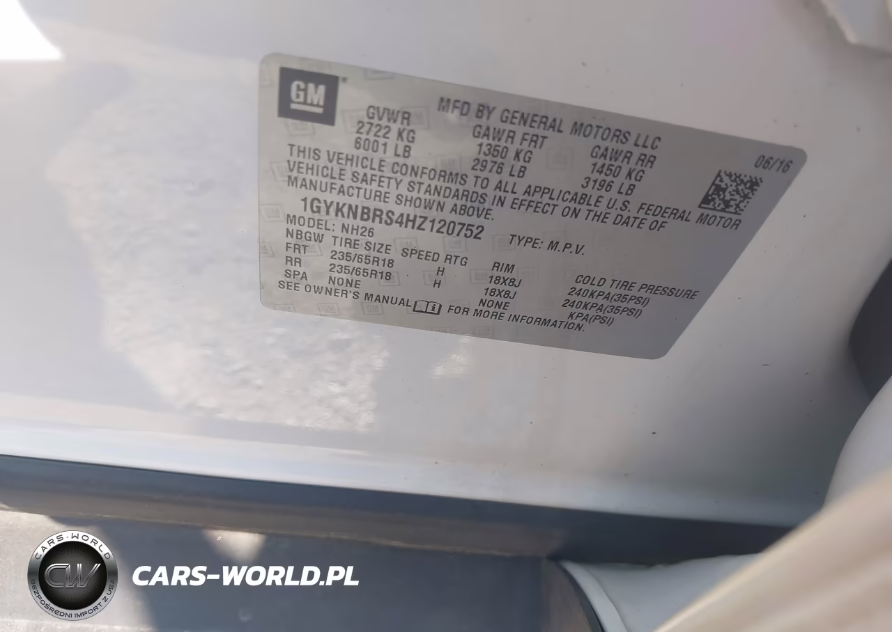 2017 Cadillac Xt5 Luxury VIN:1GYKNBRS4HZ120752 - 9