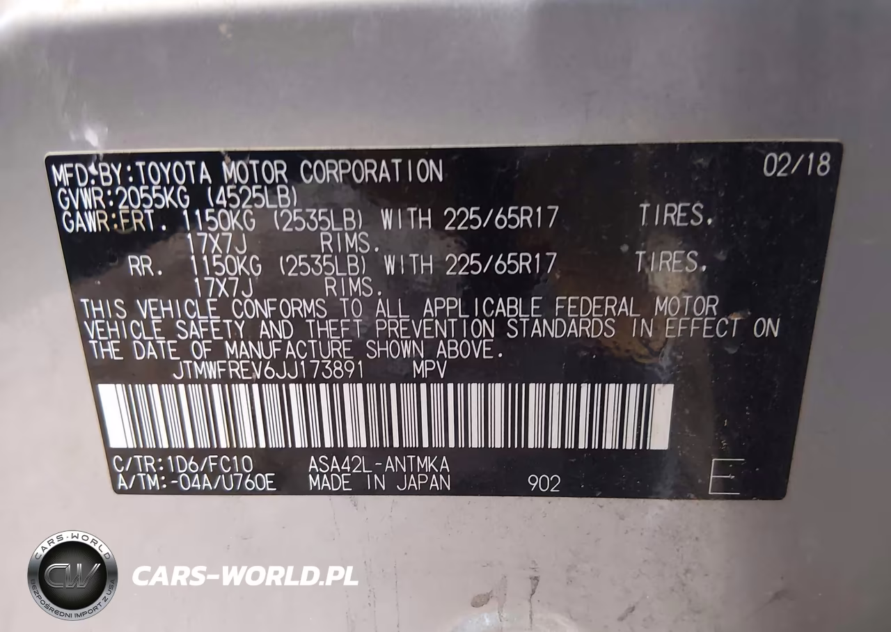 2018 Toyota Rav4 Xle VIN:JTMWFREV6JJ173891 - 9