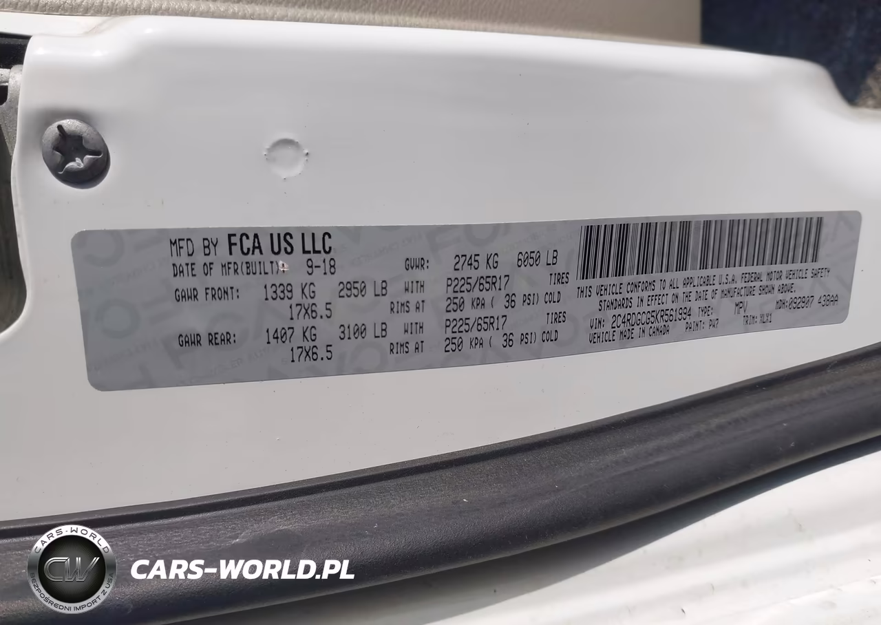 2019 Dodge Grand Caravan Sxt VIN:2C4RDGCG5KR561994 - 9