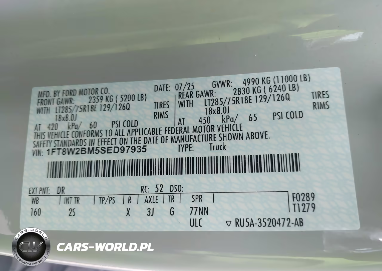2025 Ford F-250 Xlt VIN:1FT8W2BM5SED97935 - 8