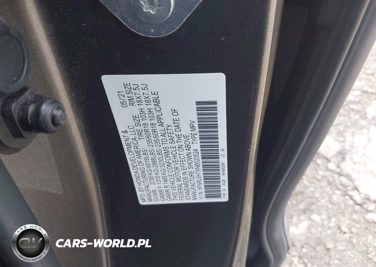 2022 Honda Odyssey Ex-L VIN:5FNRL6H76NB020524 - 9
