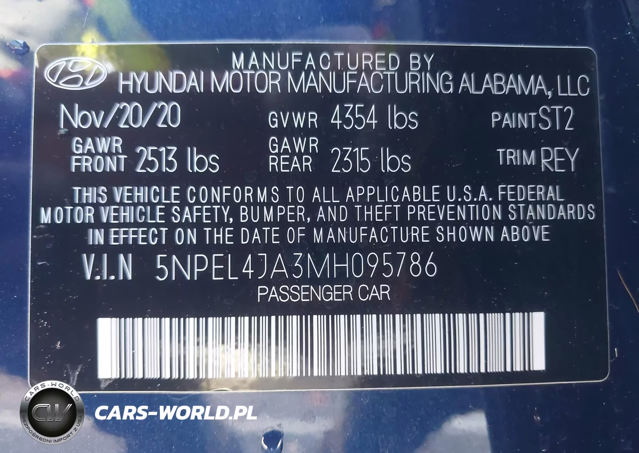 2021 Hyundai Sonata Sel VIN:5NPEL4JA3MH095786 - 9