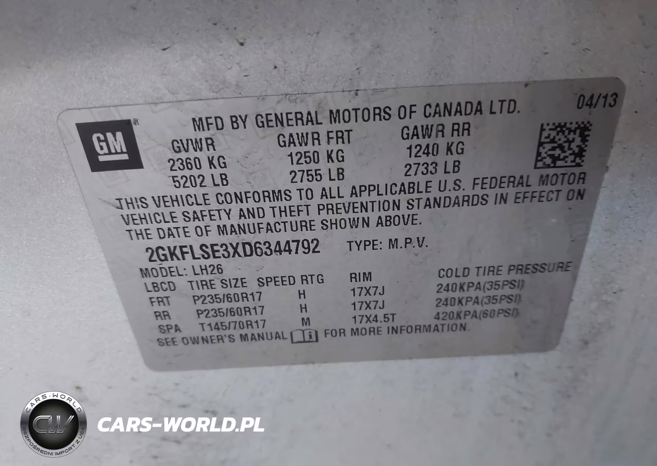 2013 GMC Terrain Sle-2 VIN:2GKFLSE3XD6344792 - 9