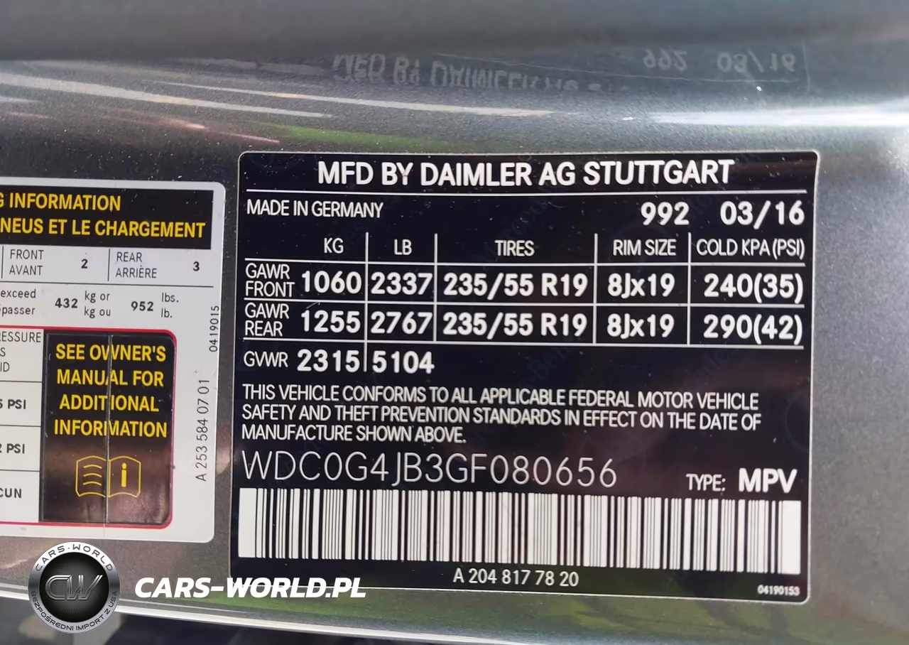 2016 Mercedes-Benz Glc 300 VIN:WDC0G4JB3GF080656 - 9