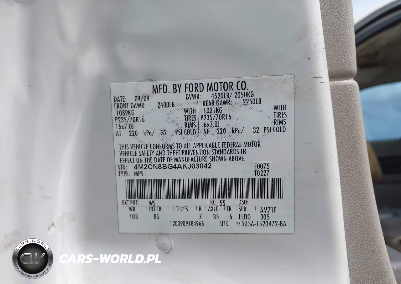 2010 Mercury Mariner VIN:4M2CN8BG4AKJ03042 - 9