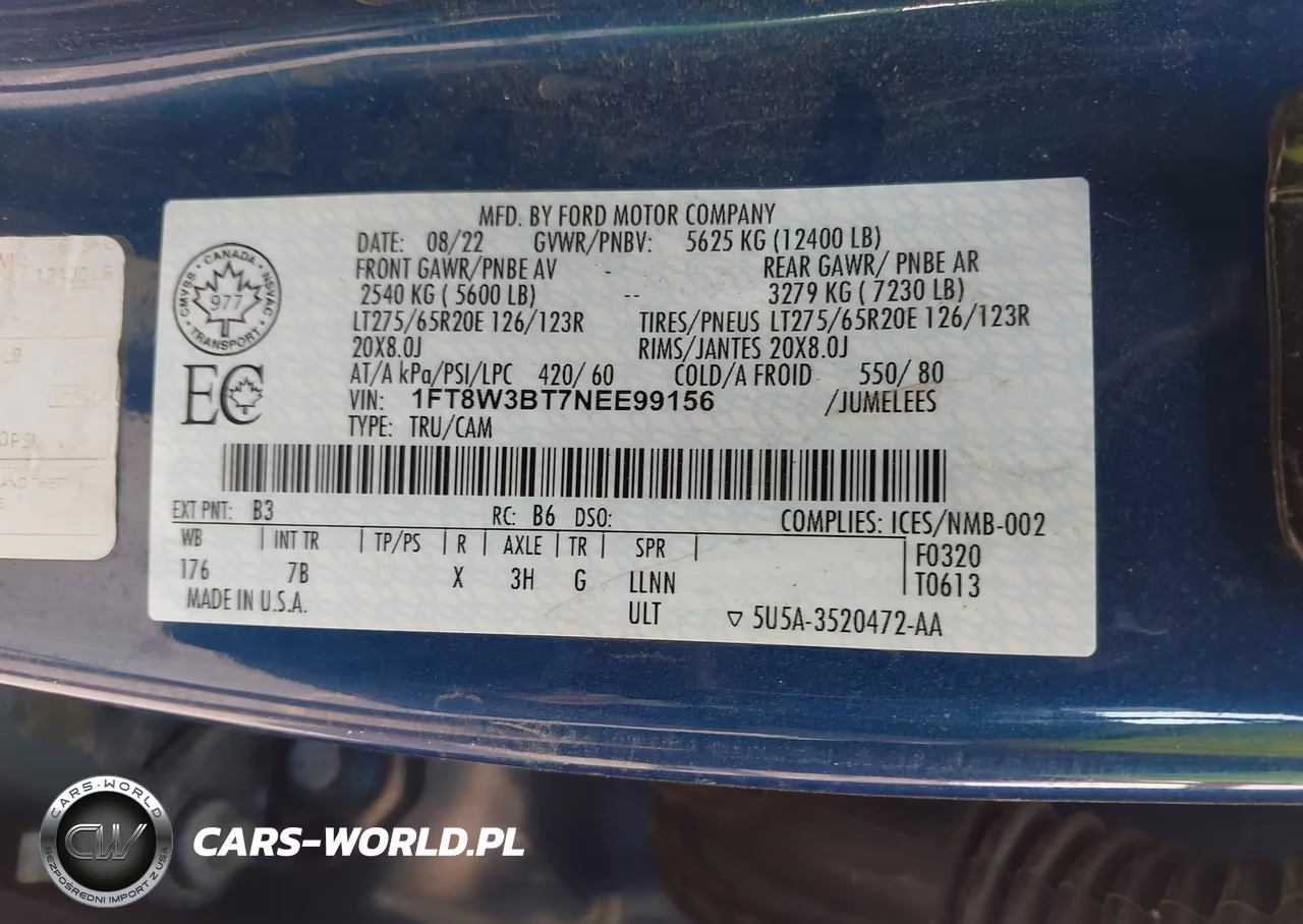 2022 Ford F-350 Platinum VIN:1FT8W3BT7NEE99156 - 9