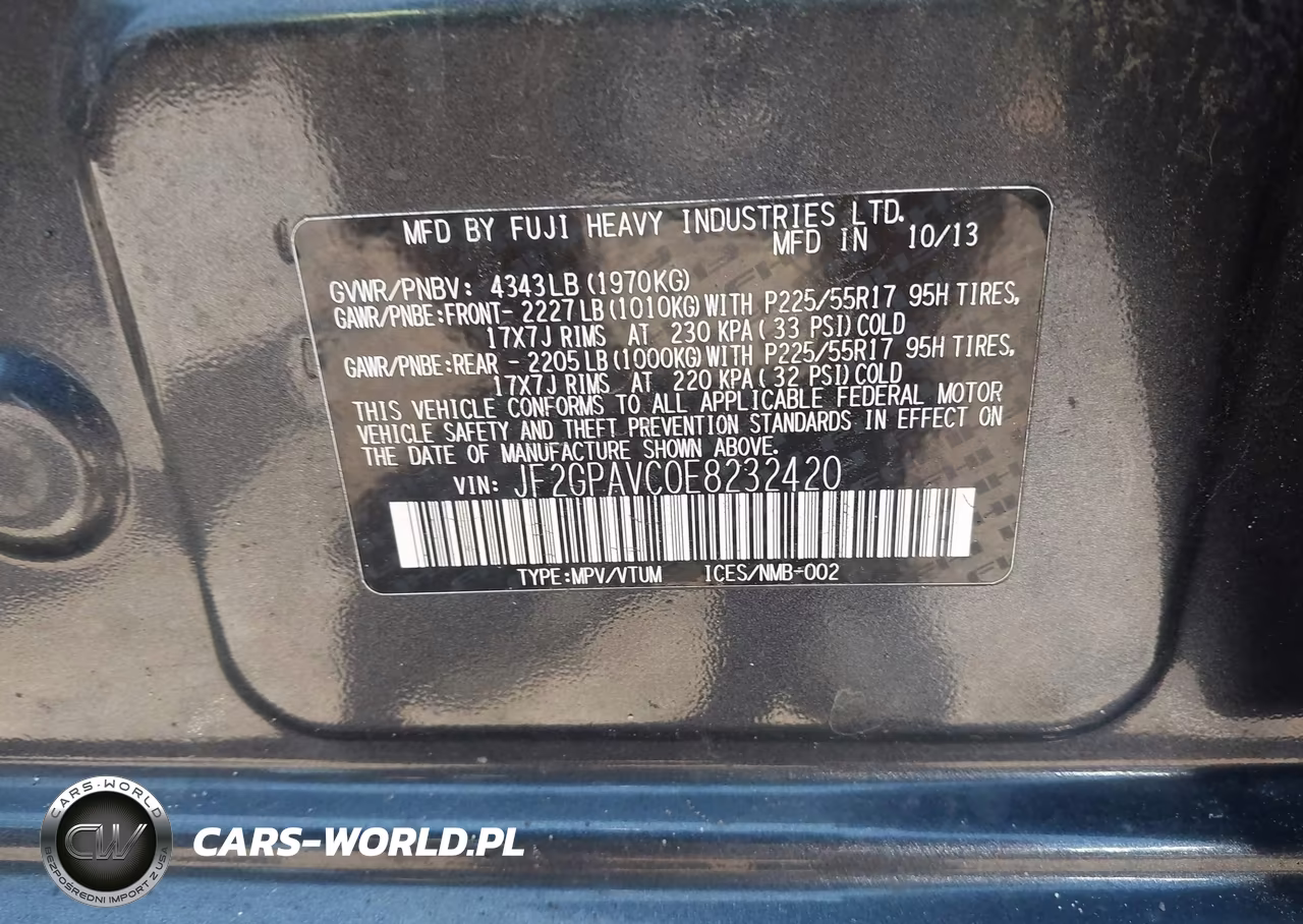 2014 Subaru Xv Crosstrek 2.0I Premium VIN:JF2GPAVC0E8232420 - 8