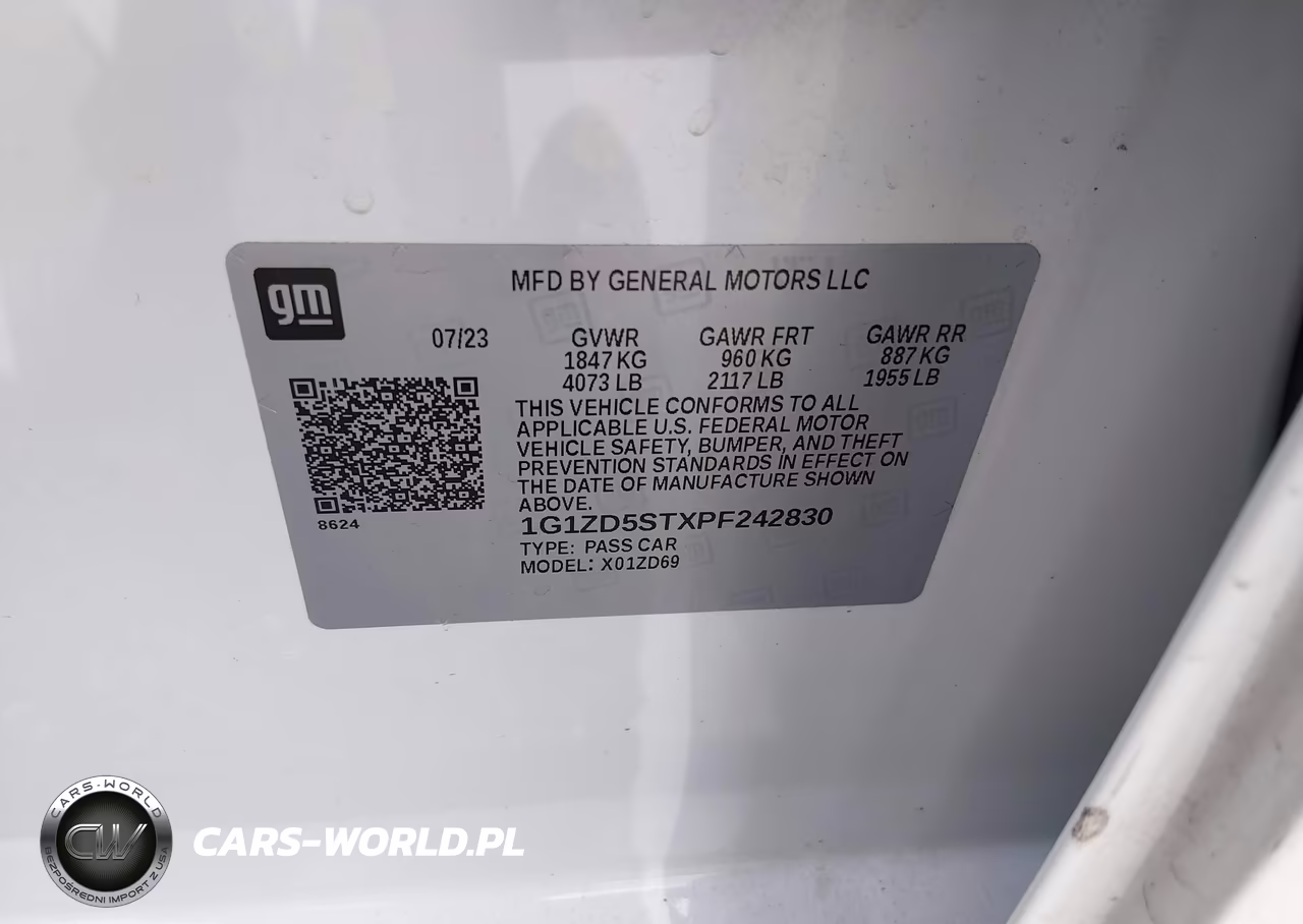 2023 Chevrolet Malibu Fwd 1Lt VIN:1G1ZD5STXPF242830 - 9
