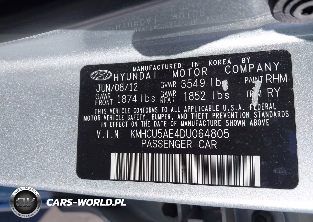 2013 Hyundai Accent Se VIN:KMHCU5AE4DU064805 - 9