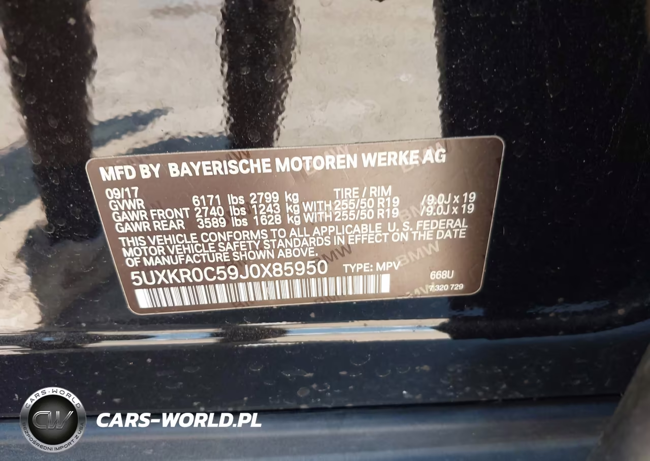 2018 BMW X5 xDrive35I VIN:5UXKR0C59J0X85950 - 9