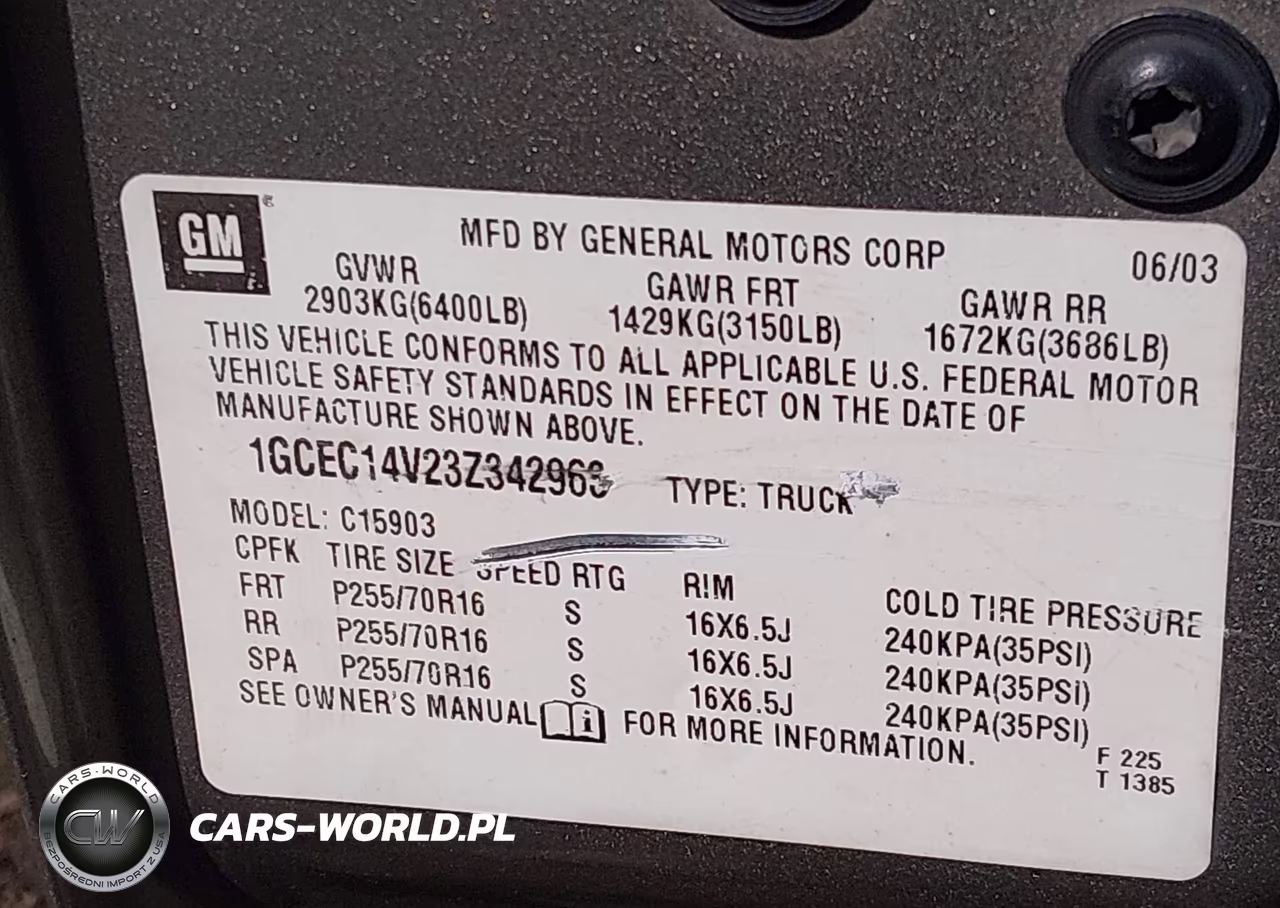 2003 Chevrolet Silverado 1500 VIN:1GCEC14V23Z342963 - 9