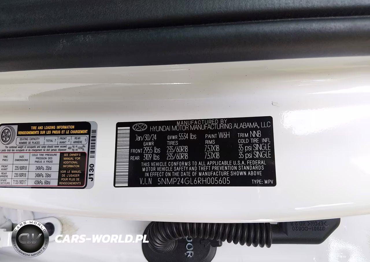 2024 Hyundai Santa Fe Sel VIN:5NMP24GL6RH005605 - 9
