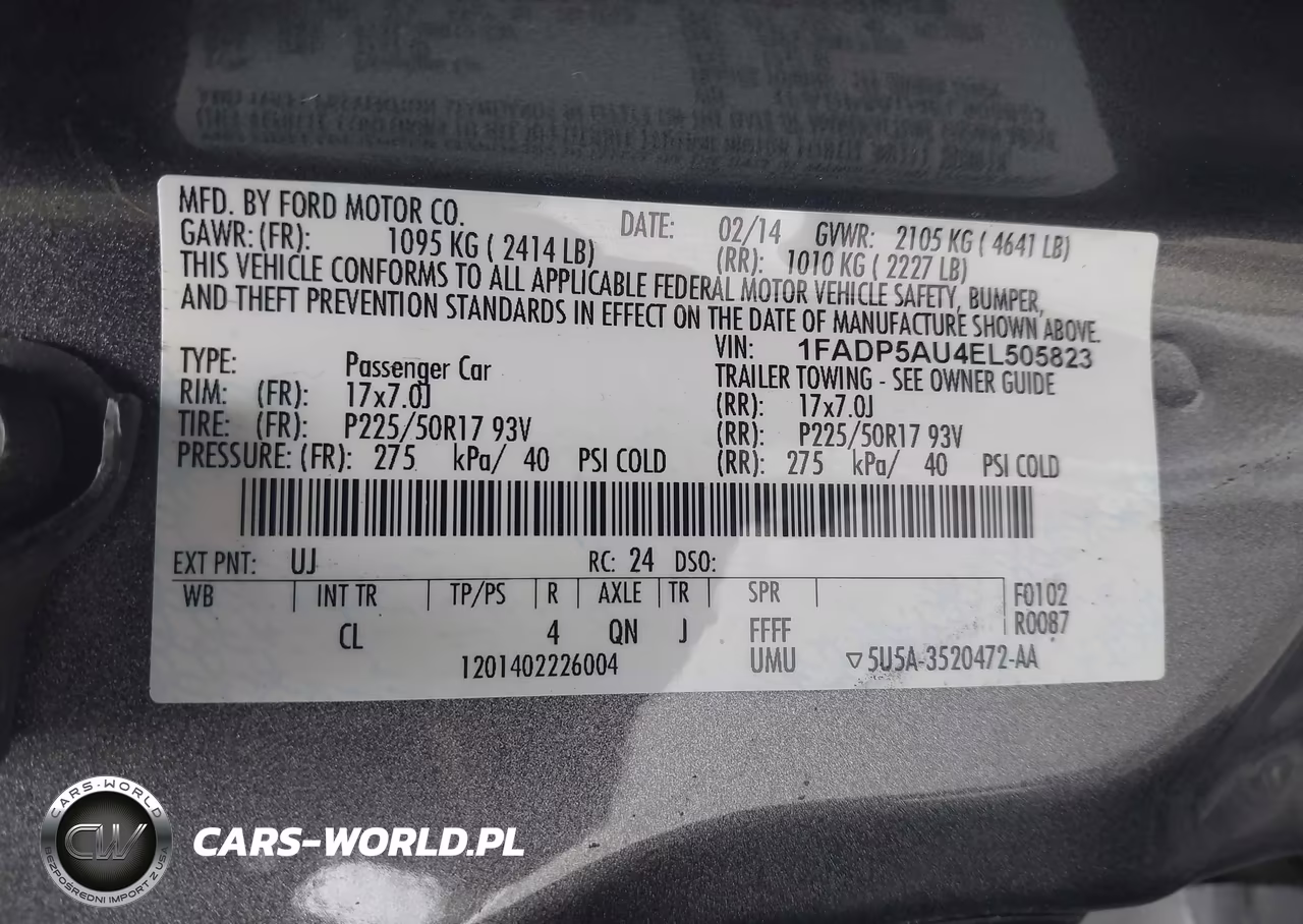 2014 Ford C-Max Hybrid Se VIN:1FADP5AU4EL505823 - 9