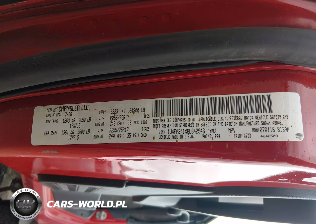 2008 Jeep Wrangler X VIN:1J4FA241X8L642946 - 9
