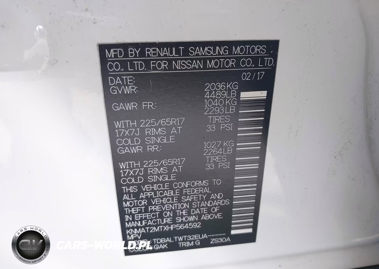 2017 Nissan Rogue Sv VIN:KNMAT2MTXHP564592 - 9