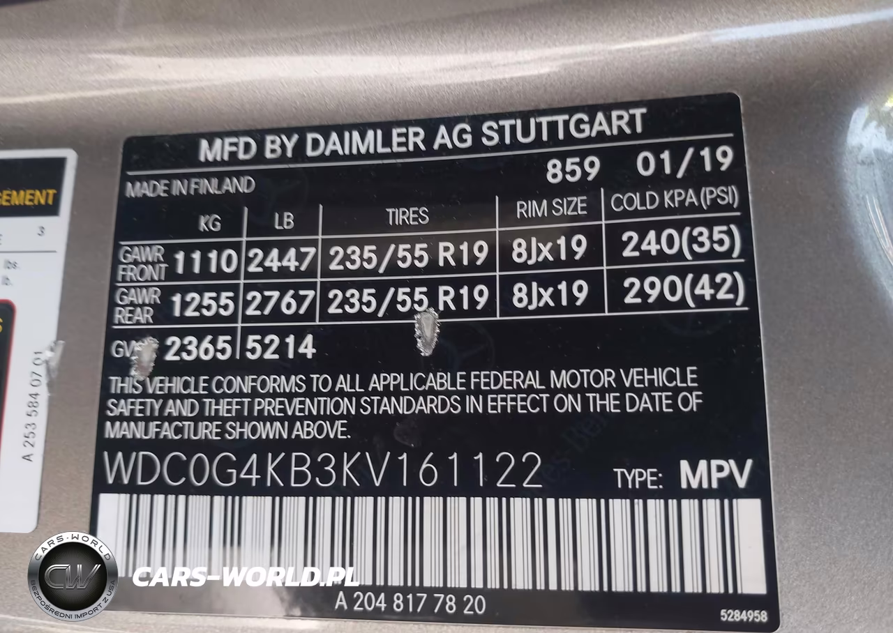2019 Mercedes-Benz Glc 300 4Matic VIN:WDC0G4KB3KV161122 - 9