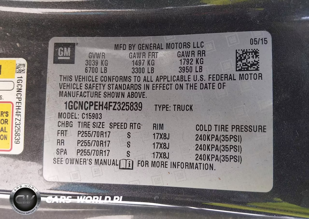 2015 Chevrolet Silverado 1500 Work Truck VIN:1GCNCPEH4FZ325839 - 9