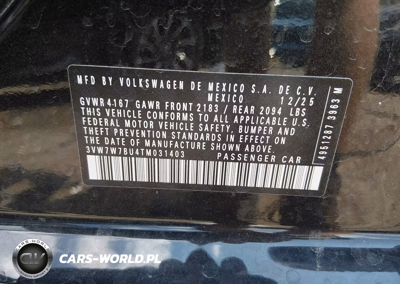 2026 Volkswagen Jetta Se VIN:3VW7W7BU4TM031403 - 9