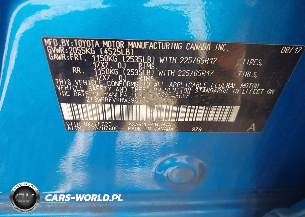 2017 Toyota Rav4 Xle VIN:2T3WFREV8HW396414 - 9
