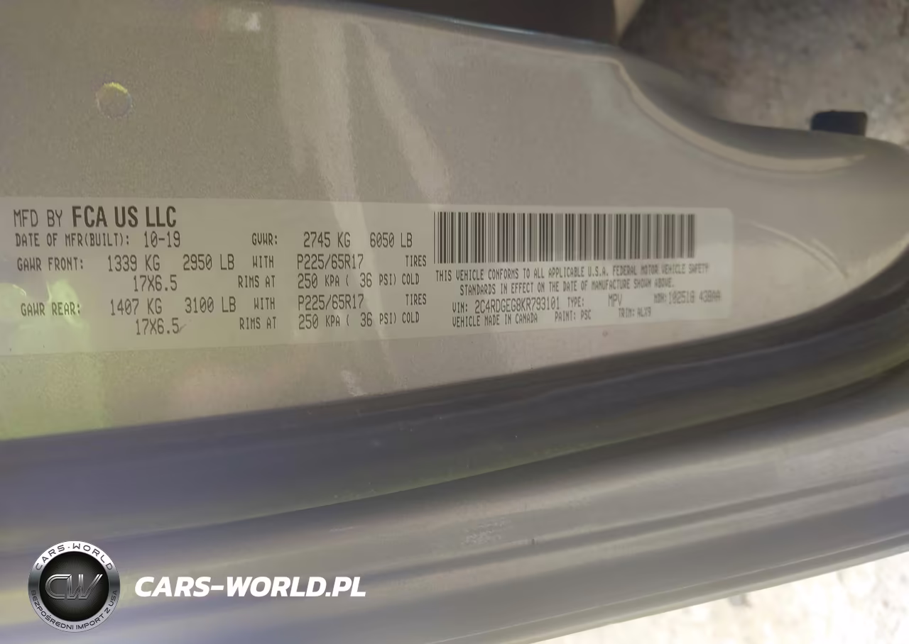 2019 Dodge Grand Caravan Gt VIN:2C4RDGEG8KR793101 - 9