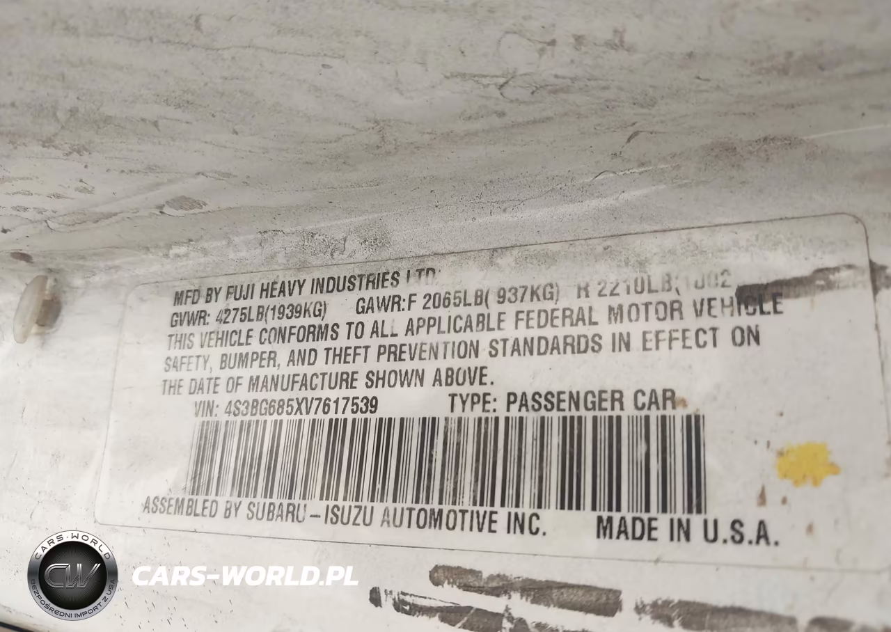1997 Subaru Legacy Outback-Outback Limited VIN:4S3BG685XV7617539 - 9