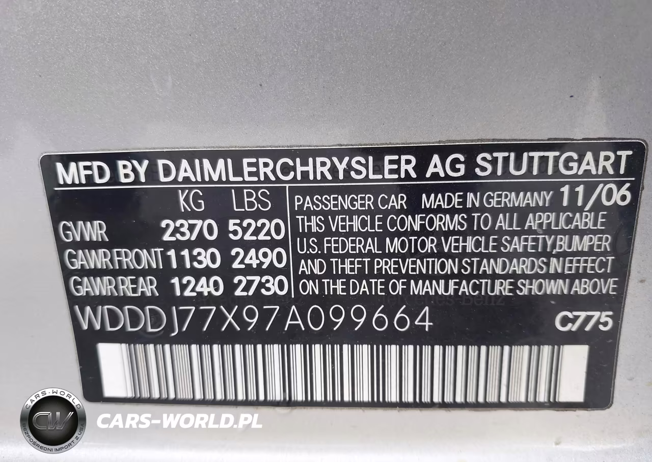 2007 Mercedes-Benz Cls 63 Amg VIN:WDDDJ77X97A099664 - 9