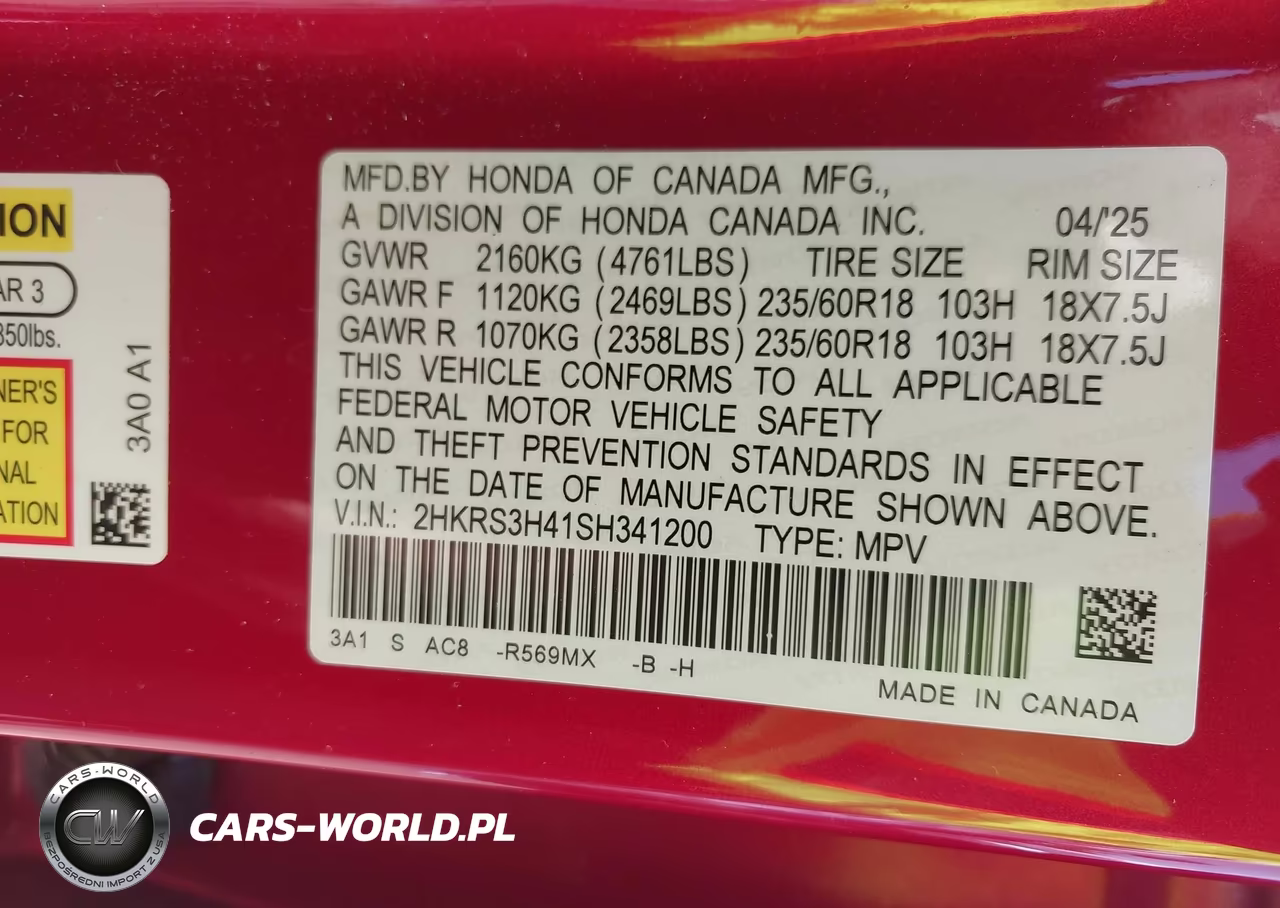 2025 Honda Cr-V Ex 2Wd VIN:2HKRS3H41SH341200 - 9
