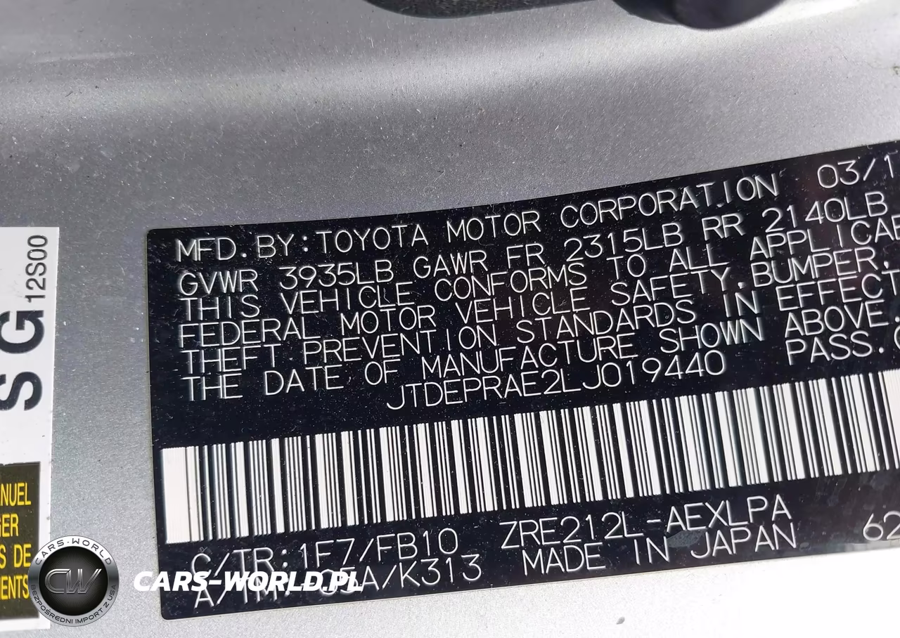 2020 Toyota Corolla Le VIN:JTDEPRAE2LJ019440 - 9