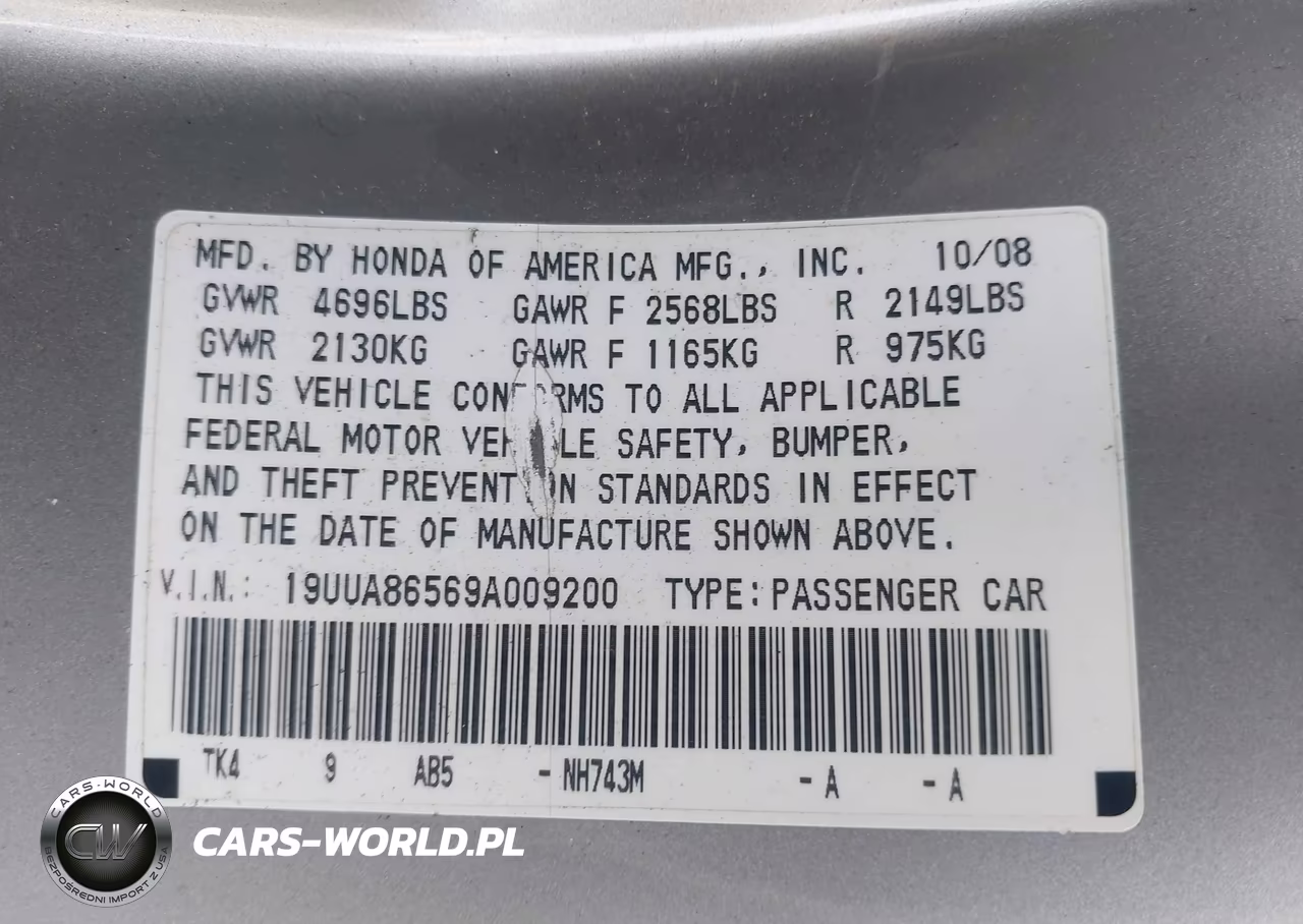 2009 Acura Tl 3.5 VIN:19UUA86569A009200 - 9