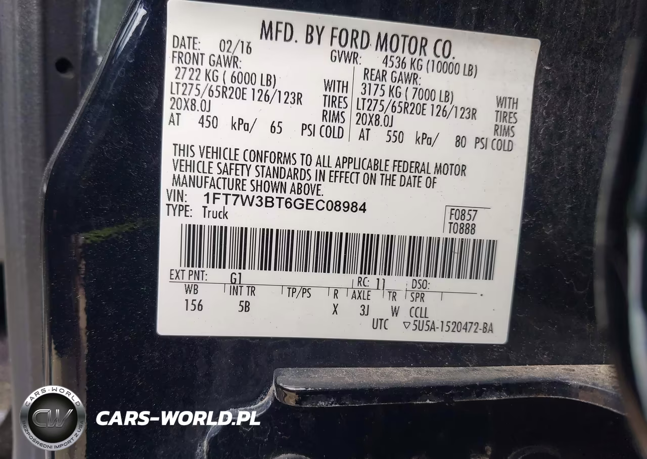 2016 Ford F-350 Lariat VIN:1FT7W3BT6GEC08984 - 9
