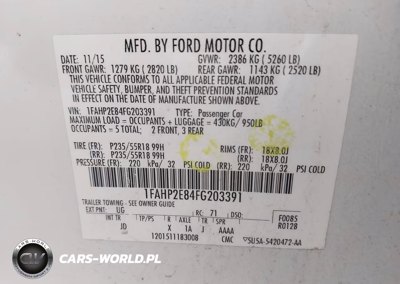 2015 Ford Taurus Sel VIN:1FAHP2E84FG203391 - 9