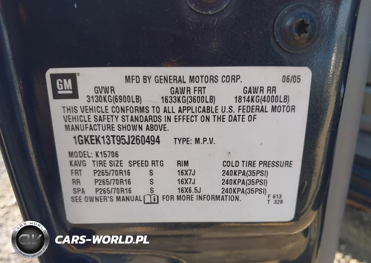 2005 GMC Yukon Sle VIN:1GKEK13T95J260494 - 9