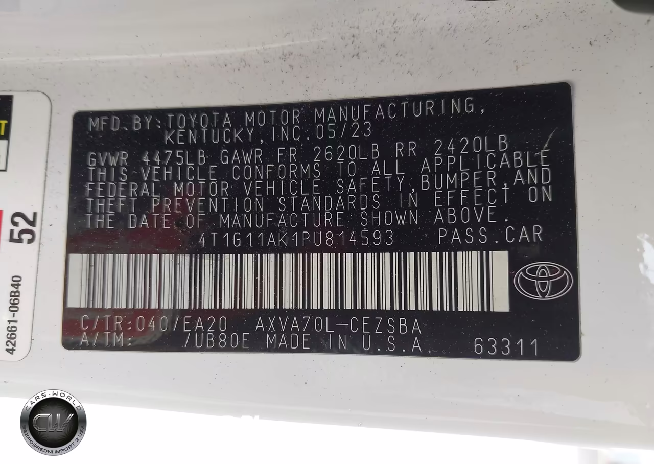 2023 Toyota Camry Se VIN:4T1G11AK1PU814593 - 9