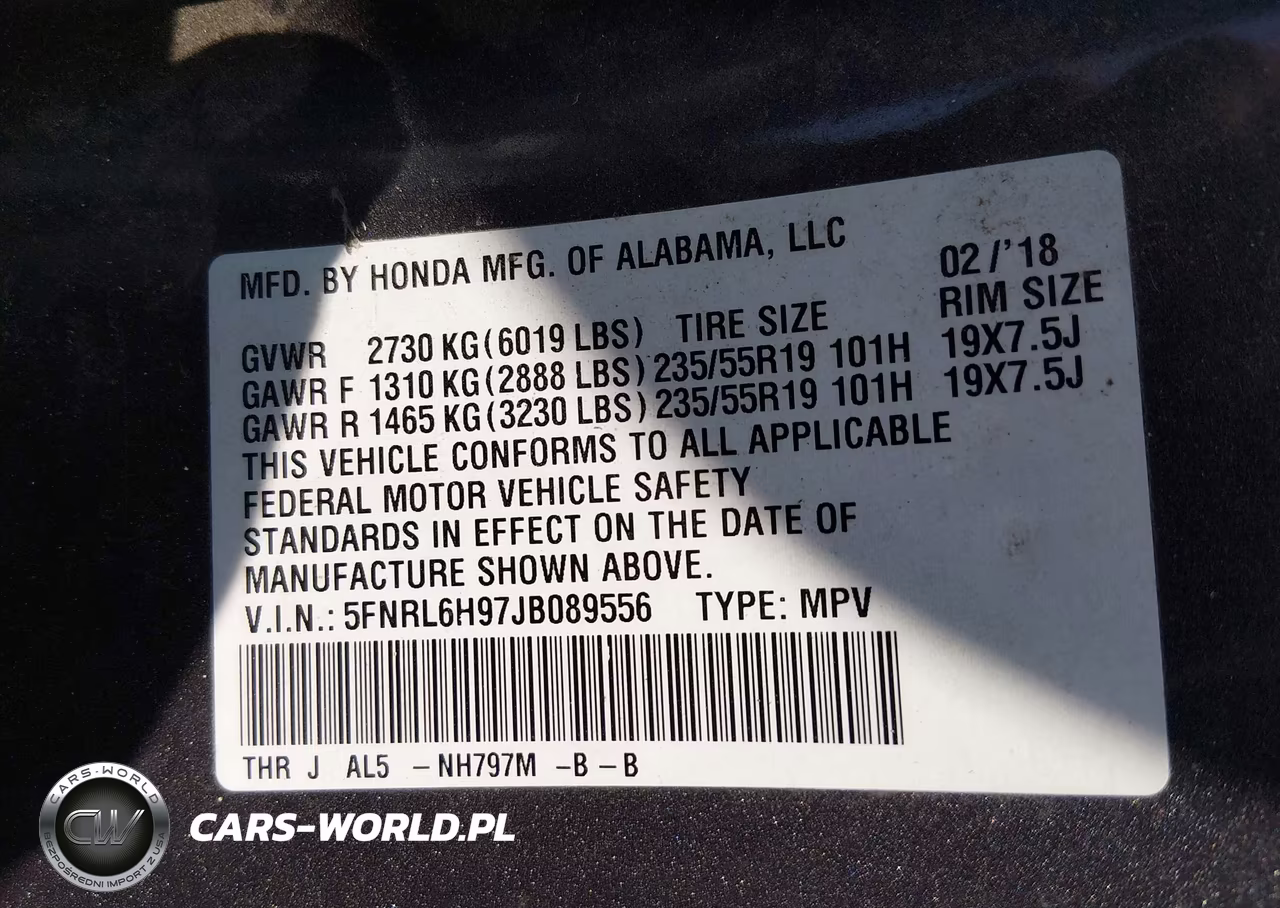 2018 Honda Odyssey Elite VIN:5FNRL6H97JB089556 - 9