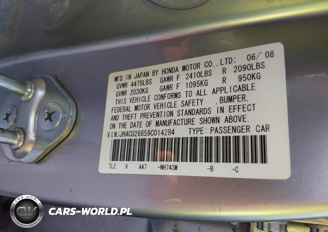 2009 Acura Tsx VIN:JH4CU26659C014284 - 9