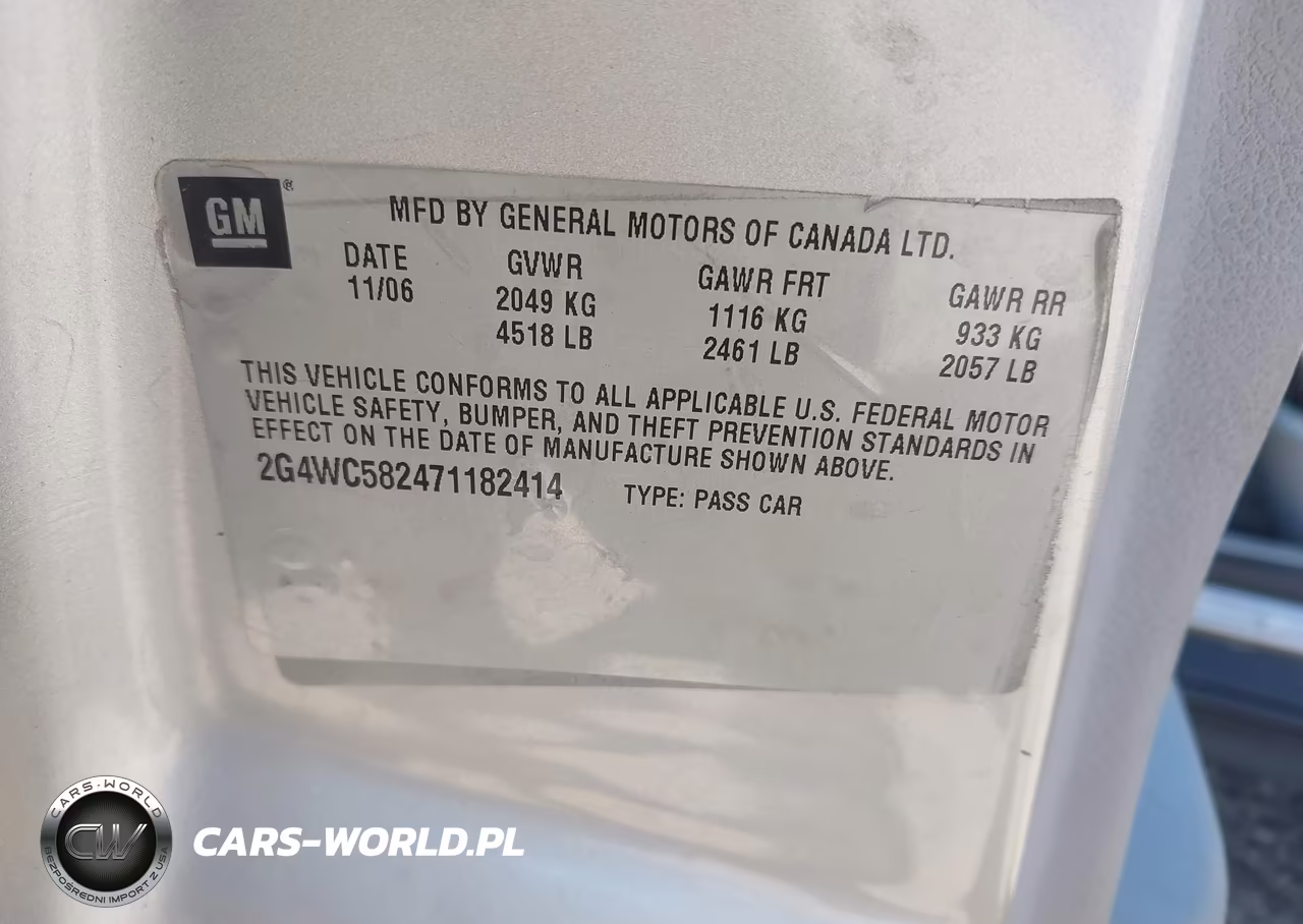 2007 Buick Lacrosse Cx VIN:2G4WC582471182414 - 9