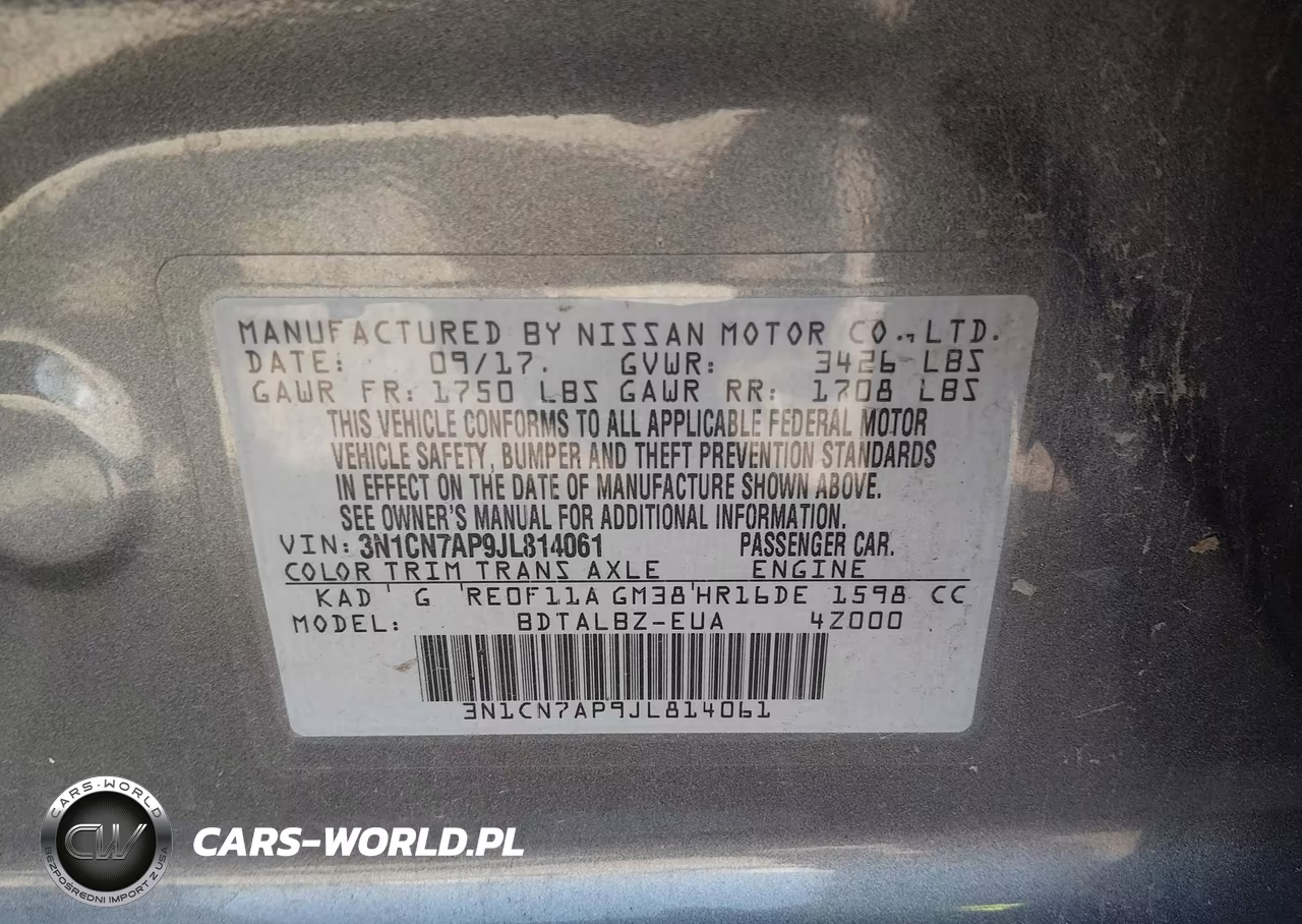 2018 Nissan Versa 1.6 Sv VIN:3N1CN7AP9JL814061 - 9