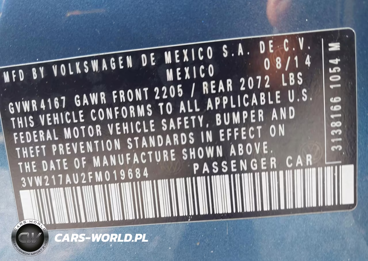 2015 Volkswagen Golf Tsi Sel 4-Door VIN:3VW217AU2FM019684 - 9
