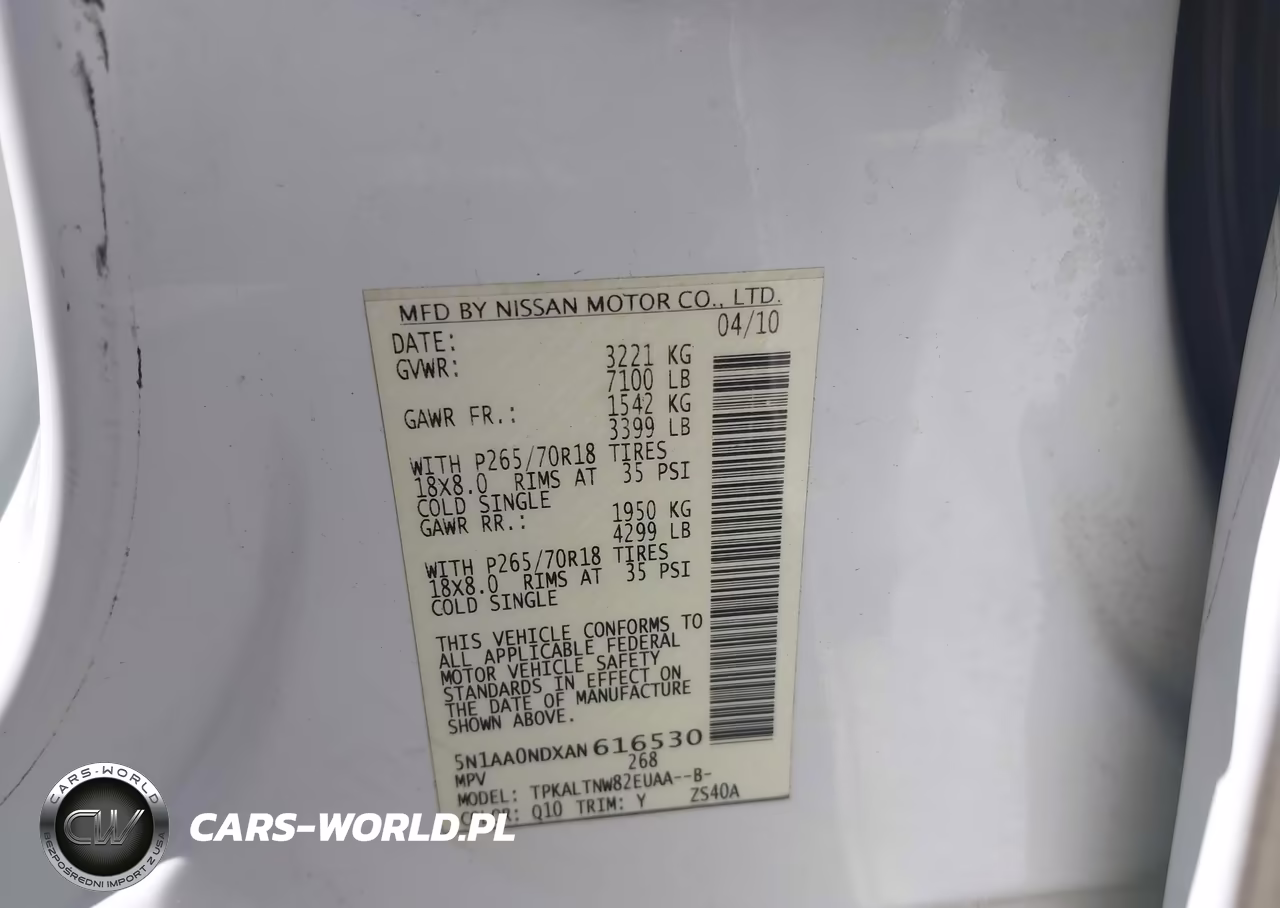 2010 Nissan Armada Se VIN:5N1AA0NDXAN616530 - 9